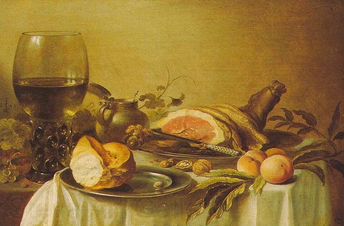 Pieter Claesz Breakfast with Ham Germany oil painting art